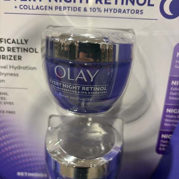 Olay Regenerist Retinol 24 + Peptide Night Face Moisturizer Fragrance-Free 1.7